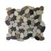 Margo Garden Products Rainforest 12" x 12" Natural Stone Pebbles Mosaic Wall & Floor Tile Natural Stone/Mixed Material in Red/Brown | Wayfair