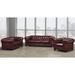 Astoria Grand Ornellas 3 Piece Living Room Set Leather Match in Red | 31 H x 93 W x 38 D in | Wayfair Living Room Sets