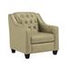 Armchair - Darby Home Co Debolt 33" Wide Tufted Leather Match Armchair Faux Leather/Leather Match/ in Brown | 36 H x 33 W x 37 D in | Wayfair