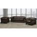 Astoria Grand Ornellas 3 Piece Leather Match Living Room Set Leather Match in Brown | 31 H x 93 W x 38 D in | Wayfair Living Room Sets