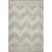 Gray/White 111 x 0.5 in Area Rug - Kopa Chevron Handmade Tufted Gray/Ivory Area Rug ED Ellen DeGeneres Crafted by Loloi | 111 W x 0.5 D in | Wayfair