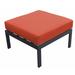 Latitude Run® Amayas Outdoor Ottoman w/ Cushion Metal in Red/Pink | 18.2 H x 28 W x 28 D in | Wayfair 13FD1142E10247BA88BB7643E33DF1C1