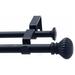 Canora Grey Sigmund Fluted Adjustable Double Curtain Rod Metal in Black | 0.625 H x 48 W x 0.625 D in | Wayfair 9BB23652A8AB4425A75961E3AAEF05E0