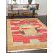 Brown/Red 60 x 0.5 in Area Rug - World Menagerie Lela Geometric Beige/Rust Red/Brown Rug Polypropylene | 60 W x 0.5 D in | Wayfair