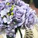 House of Hampton® Open Rose Mixed Floral Arrangements & Centerpieces Silk in Indigo | 10 H x 8 W x 8 D in | Wayfair