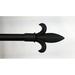 Fleur De Lis Living Halma Fleur De Lis Single Curtain Rod Metal in Black | 1 H x 48 W x 1 D in | Wayfair 8A600FA9F8774081942BBE429A2D1E06