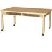 Wood Designs Four Seat Student Desk w/ Adjustable Legs 12"-17" Wood/Metal in White | 18 H x 48 W x 36 D in | Wayfair HPL3648DSK16C6