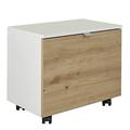 trendteam smart living - Sitzcontainer Badcontainer - Badezimmer - One - Aufbaumaß (BxHxT) 55 x 47 x 34 cm - Farbe Weiß mit Asteiche- 189357207