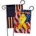 Breeze Decor 2 Piece Support Our Troops Americana Military Impressions Decorative Vertical 2-Sided Flag Set in Blue/Red/Yellow | Wayfair