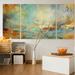 Andover Mills™ Eternidad - 3 Piece Graphic Art on Canvas Metal in Blue/Orange/White | 32 H x 64 W x 1.5 D in | Wayfair
