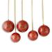 The Holiday Aisle® 5 Piece Christmas Cheer Papier Mache Ball Holiday Shaped Ornament Set in Red | 3 H x 3 W x 0.2 D in | Wayfair