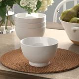 Ten Strawberry Street Classic New Britain 18 oz. Footed Rice Bowl Porcelain China/Ceramic in White | 3.25 H x 5.5 W in | Wayfair RB02556