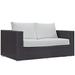 Convene Outdoor Patio Loveseat in Espresso White - East End Imports EEI-1907-EXP-WHI