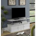 Designs2Go TV Stand with 3 Storage Cabinets and Shelf in White - Convenience Concepts 151202W