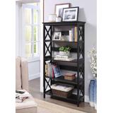 Oxford 5 Tier Bookcase in Black Finish - Convenience Concepts 203050