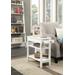 American Heritage Three Tier End Table /w Drawer, White in White Finish - Convenience Concepts 7107159W