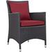 Convene Dining Outdoor Patio Armchair in Espresso Red - East End Imports EEI-1913-EXP-RED