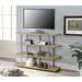 XL Highboy TV Stand, Light Oak in Light Oak Finish - Convenience Concepts 131372LO