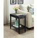 French Country No Tools Chairside Table in Black Finish - Convenience Concepts 6053210BL