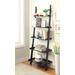American Heritage Bookshelf Ladder in Black Finish - Convenience Concepts 8043391-BL