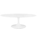 "Lippa 48"" Oval-Shaped Wood Top Coffee Table - East End Imports EEI-2018-WHI"