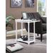 French Country Regent End Table in White Finish - Convenience Concepts 7103059W