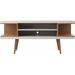 "Manhattan Comfort 19651 - Utopia 53.14"" TV Stand w/ Splayed Wooden Legs & 4 Shelves in Off White & Maple Cream"