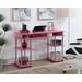 Designs2Go No Tools Student Desk in Pink - Convenience Concepts 131436PK