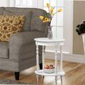 Classic Accents Brandi Oval End Table in White - Convenience Concepts 501032W