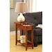 American Heritage Flip Top End Table in Cherry Finish - Convenience Concepts 7105059CH