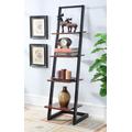 4 Tier Ladder Bookshelf in Black/Cherry Finish - Convenience Concepts 131499