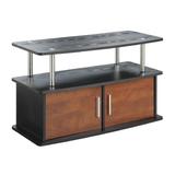 Deluxe 2 Door TV Stand /w Cabinets in Cherry Finish - Convenience Concepts 151165CH