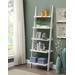 French Country Bookshelf Ladder in White Finish - Convenience Concepts 8043391W