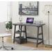 Designs2Go Trestle Desk in Charcoal Gray - Convenience Concepts 090107CGY