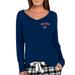 Women's Concepts Sport Navy Columbus Blue Jackets Marathon Knit Long Sleeve V-Neck T-Shirt