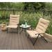 PHI VILLA 3 Piece Seating Group w/ Cushions Metal in Black | Outdoor Furniture | Wayfair E02GF040800602
