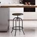 Williston Forge Washington Swivel Solid Wood Adjustable Height Bar Stool Wood/Metal in Brown | 15.5 W x 15.5 D in | Wayfair