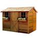 Cedarshed Cabana 9 ft. W x 6 ft. D Western Red Cedar Wood Traditional Storage Shed in Brown | 99 H x 108 W x 72 D in | Wayfair C96