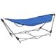 'vidaXL Folding Hammock with Durable Steel Stand and Oxford Fabric in Blue - Portable and Easy Setup for Outdoor, Garden, Beach, and Campsite