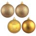 Vickerman 576953 - 1" Gold Matte / Shiny / Sequin / Glitter Ball Christmas Tree Ornament (36 pack) (N590308-2)