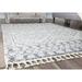 Gray/White 60 x 1.5 in Area Rug - CosmoLiving by Cosmopolitan Mason Shag Tribal Linen White Area Rug Polypropylene | 60 W x 1.5 D in | Wayfair