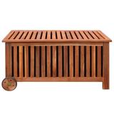 Loon Peak® Patio Storage Box 46" x 20" x 23" Wood Wood/Solid Wood in Brown | 23 H x 46 W x 20 D in | Wayfair 57B57B6D03E94B85AB2A3BE585A80923