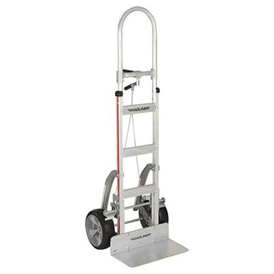 Magliner 500 lb. Y-Cable Brake Hand Truck with 10" Interlocked Microcellular Foam Wheels, 60" Single Grip Handle, and Stairclimbers NPKC3CG2E5