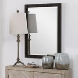 Uttermost Gower Rustic Black 25 1/4" x 34 3/4" Vanity Mirror