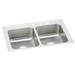 Elkay Lustertone 43" L x 22" W Double Basin Drop-in Kitchen Sink Stainless Steel in Gray | 7.63 H x 22 D in | Wayfair LR43221