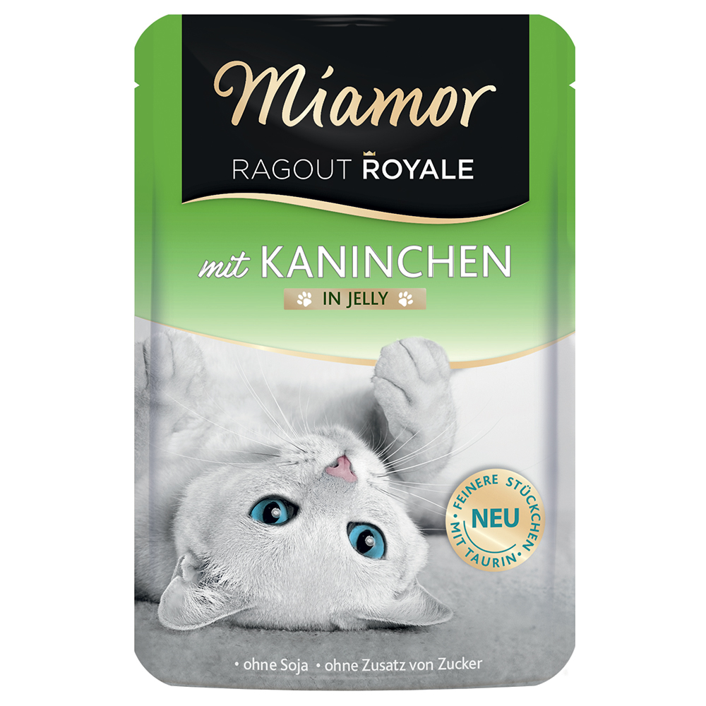 22x100g lapin Ragoût Royal en gelée Miamor - Nourriture pour Chat