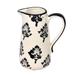 Vickerman 589618 - 6.5" White/Black Leaf Print Ceramic Jar (FQ198705) Home Decor Vases