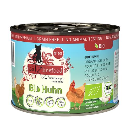 6x200g catz finefood Bio No.503 Bio-Huhn Katzenfutter nass