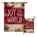 Breeze Decor Joy to the World Winter Wonderland Impressions 2-Sided Polyester 2 Piece Flag Set in Brown/Red | 28 H x 18.5 W in | Wayfair