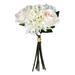 Vickerman 603772 - 14" White Rose Hydrangea Bundle (FD190111) Home Office Flower Bundles